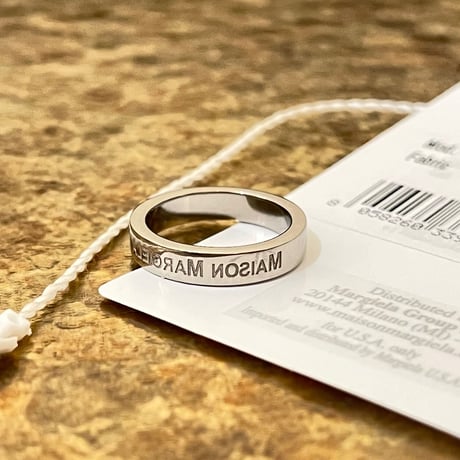 新品 mm6 maison margiela 2021ss silver logo ring 12号