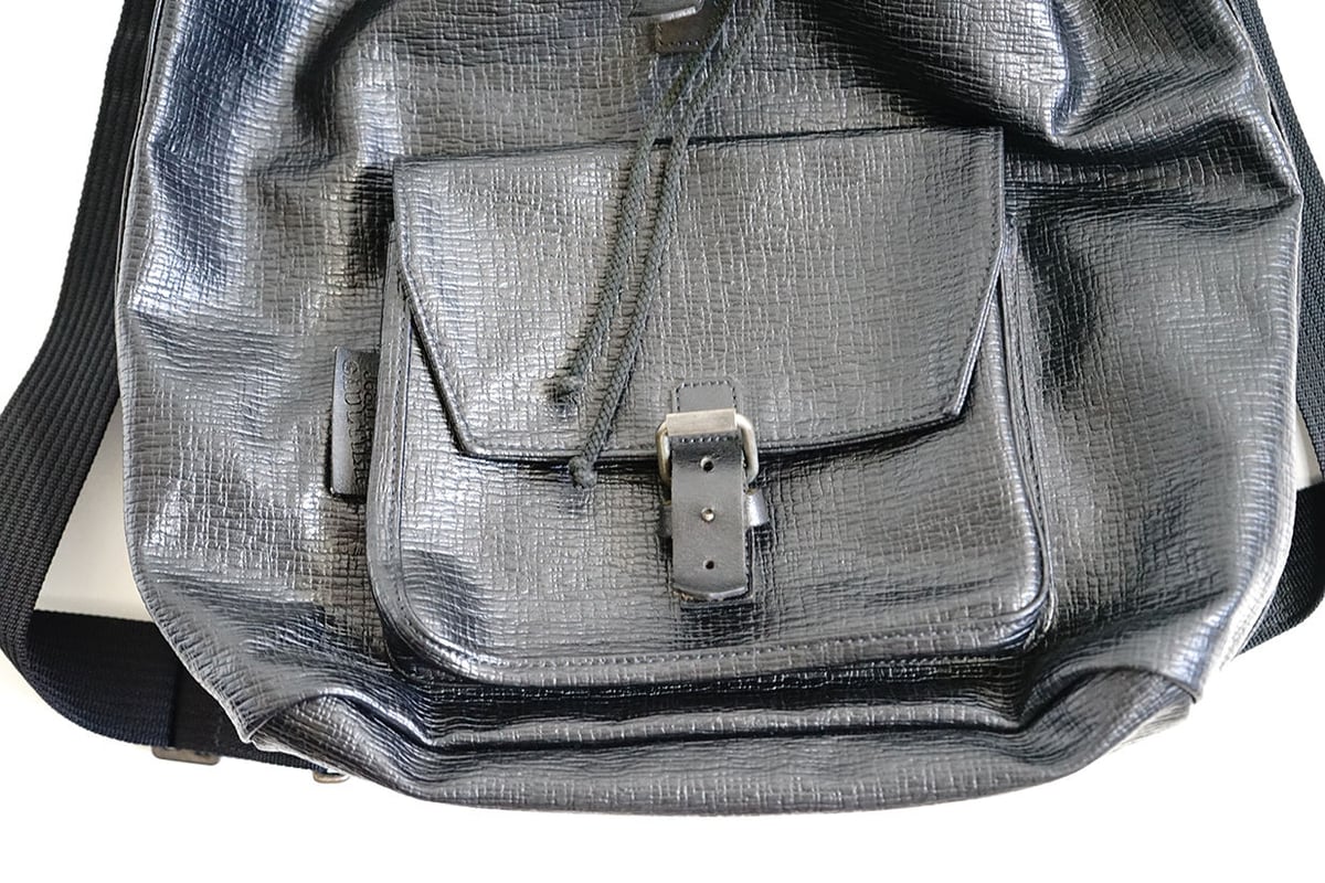 jean paul gaultier pvc leather backpack | requa