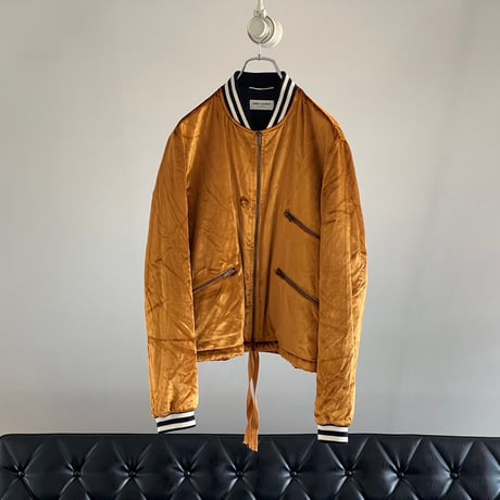 saint laurent silk teddy jacket