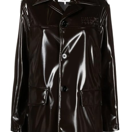 新品 mm6 2023aw fake leather calendar logo coat 40