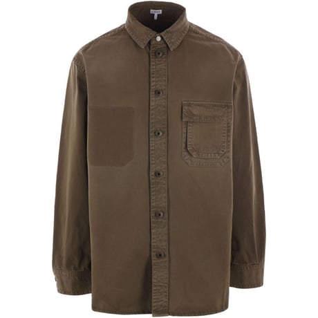新品 loewe 2025 coverall anagram logo over shirt jacket