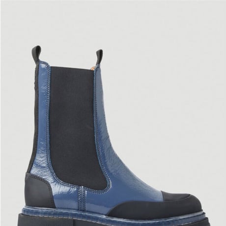 新品 ganni 2023ss leather side gore boots 41