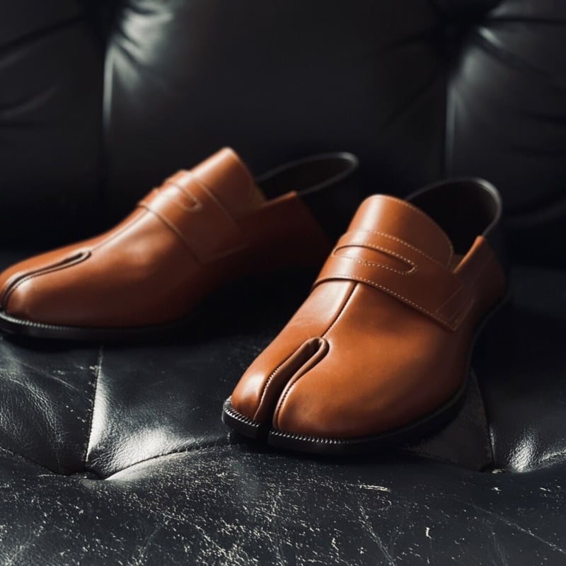 美品 Maison Margiela ☆2021SS tabiローファー 新品 maison margiela 2021ss tabi leather loafer 4