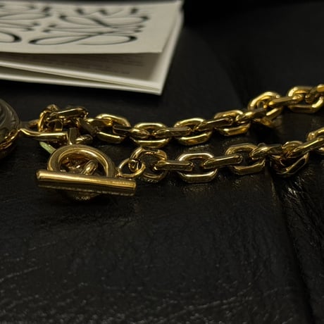 loewe silver anagram logo charm bracelet