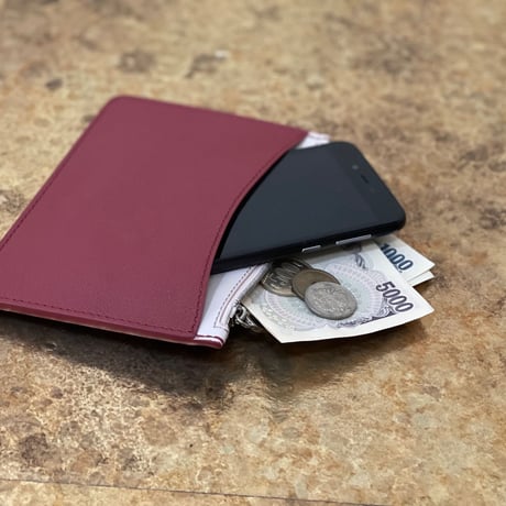 新品 burberry 2020ss leather pouch red