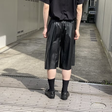 新品 mm6 maison margiela 2021ss fake leather eazy pants S