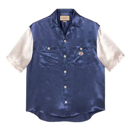 新品 gucci acetate bowring shirt