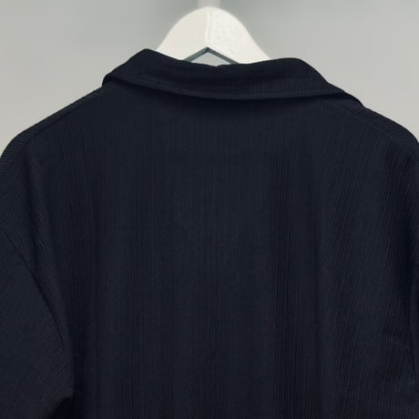 factory sample pleats oversize shirt black