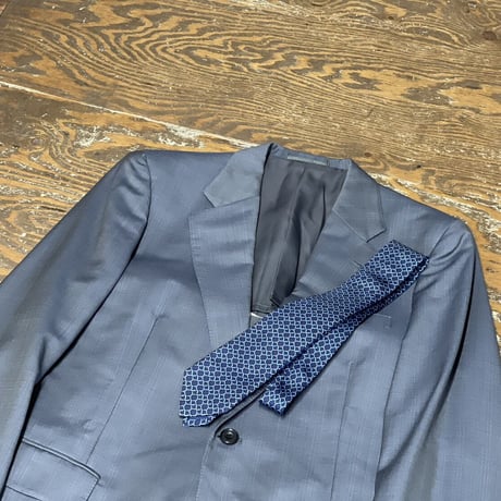 setup suit + hermes necktie #13
