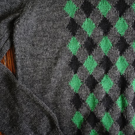 新品 prada over size alpaca argyle knit