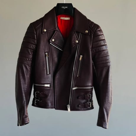 celine leather jacket