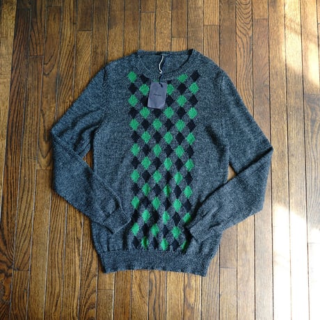 新品 prada over size alpaca argyle knit