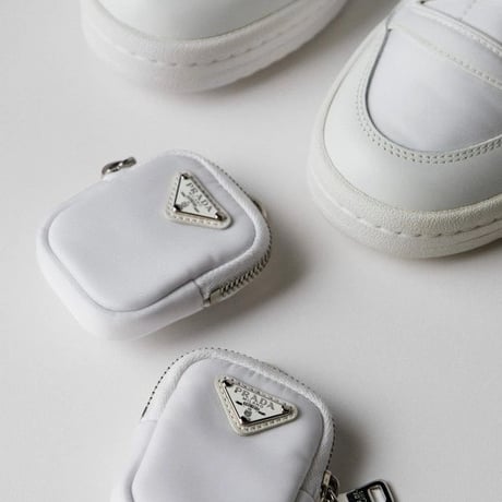新品 prada re nylon leather sneakers