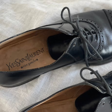 yves santi laurent rive gauche leather shoes