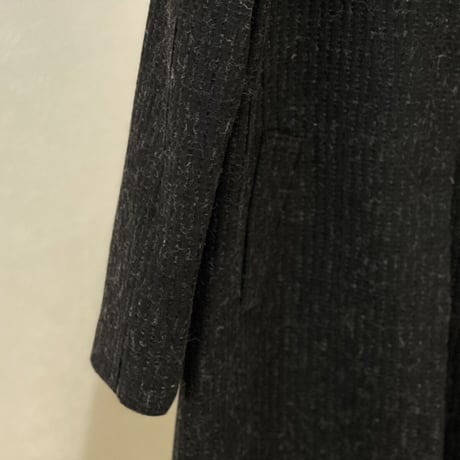 新品 made in Italy over size alpaca wool no collar coat 44
