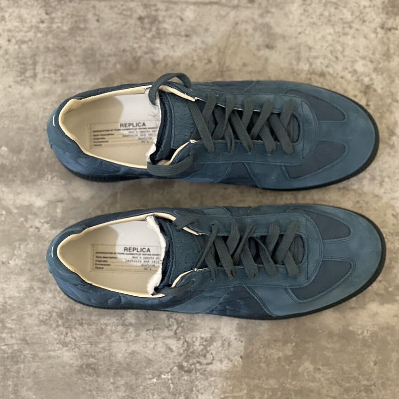 新品 maison margiela replica german trainer blue
