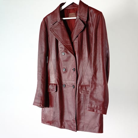 LOEWE leather harf coat
