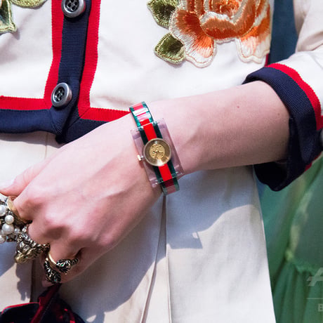 gucci acrylic web watch