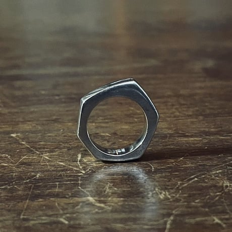 1990-00s gucci hexagon silver ring