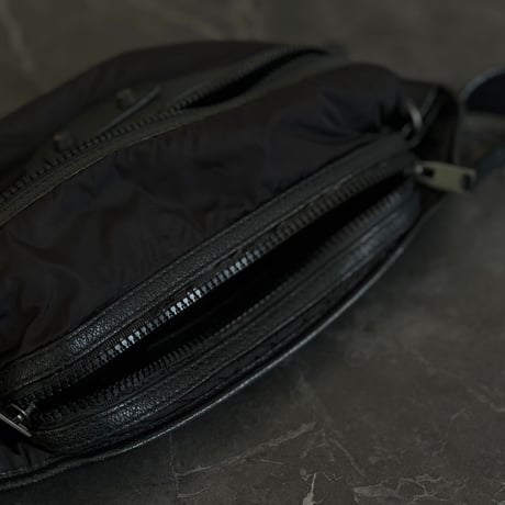balenciaga leather nylon body bag
