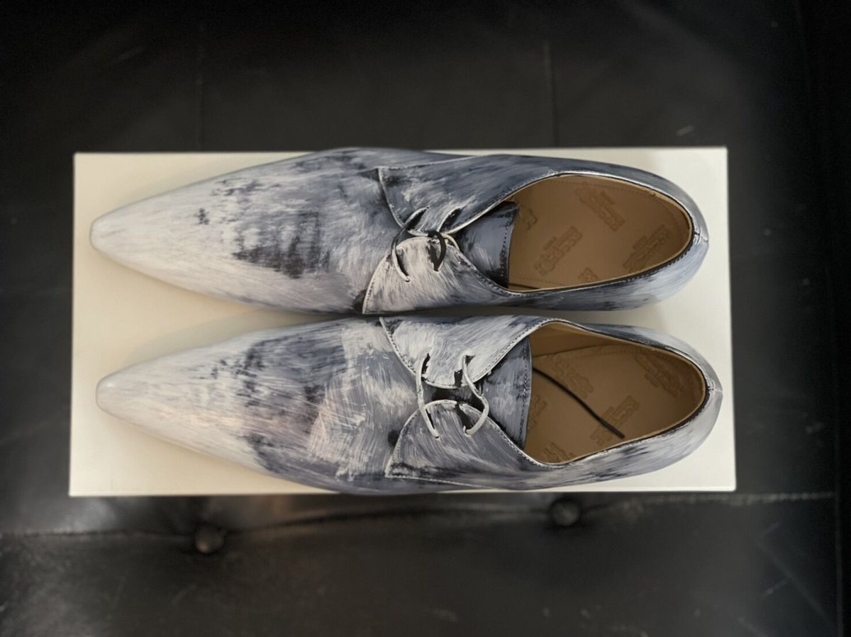 ISSEY MIYAKE レザーシューズ マルジェラ ペンキ塗り ISSEY MIYAKE レザーシューズ マルジェラ ペンキ塗り