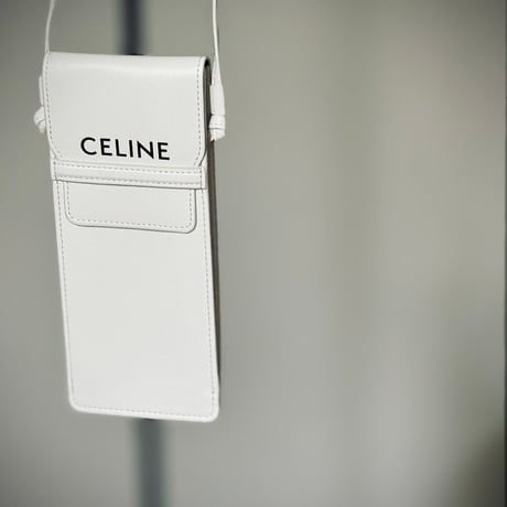 新品 celine leather shoulder pouch