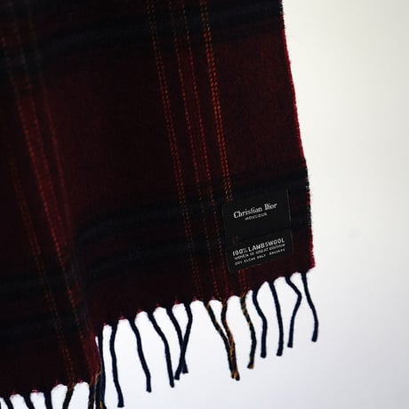 Christian Dior check muffler