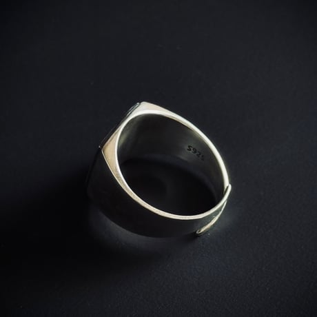 【price down】factory sample silver 925 square signet ring