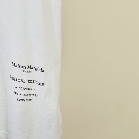 maison margiela roppongi 15th anniversary tops "front logo”