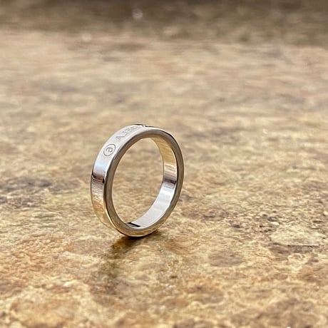 新品 mm6 maison margiela 2021ss silver logo ring 12号