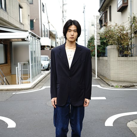 CELINE HOMME tailored jacket navy