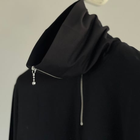 新品 jilsander+ harf zip knit tops black