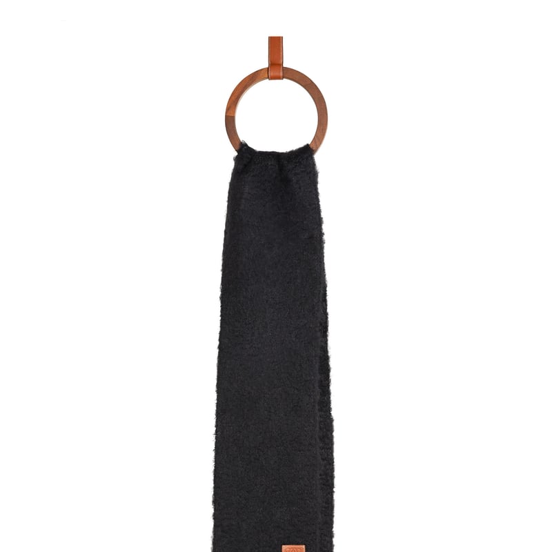 新品 loewe 2022aw moher muffler black | requality 