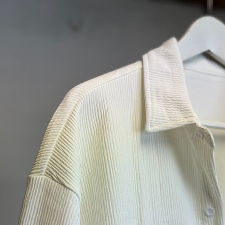 factory sample pleats oversize shirt white