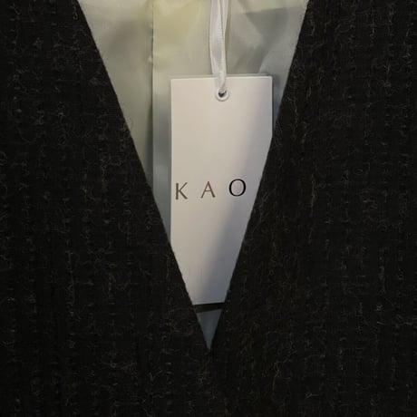 新品 made in Italy over size alpaca wool no collar coat 44