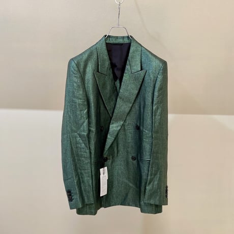 新品 paul smith 2016ss linen "箔" summer suit emerald