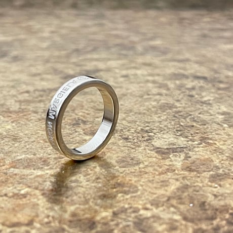 新品 mm6 maison margiela 2021ss silver logo ring 12号