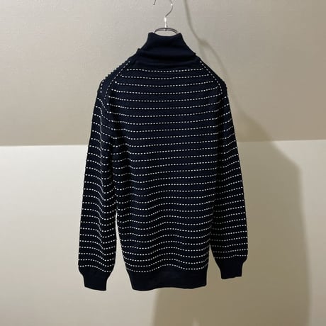 新品 alessandro dellacqua 2021aw cashmere wool design knit navy