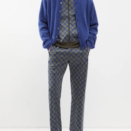新品 needles 2022aw jacquard track pants green L