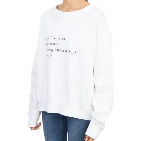 新品 maison margiela over size logo sweat