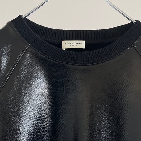 saint laurent paris by hedi slimane fake leather sweat S