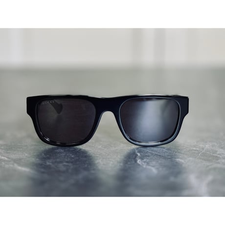 新品 gucci 2024ss square black sunglass