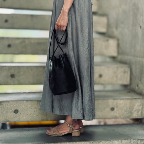 【import factory sample】“巾着”leather bag