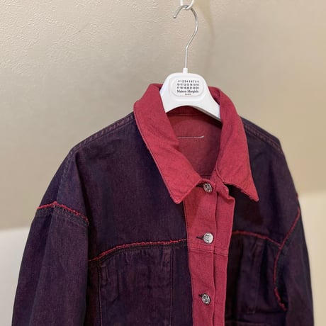 新品 mm6 maison margiela 2020aw reversible denim jacket 38