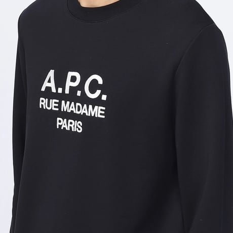 新品 apc 2024ss logo sweat black