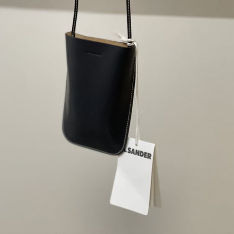 新品 jilsander leather shoulder pouch black