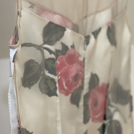 新品 maison margiela 2018ss "白タグ" silk organdy dress beige 36