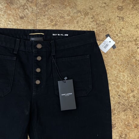 新品 saintlaurent 2019ss black denim pants