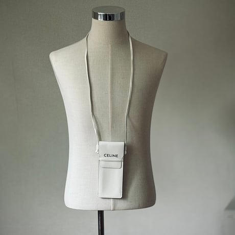 新品 celine leather shoulder pouch