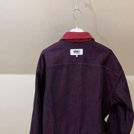 新品 mm6 maison margiela 2020aw reversible denim jacket 38